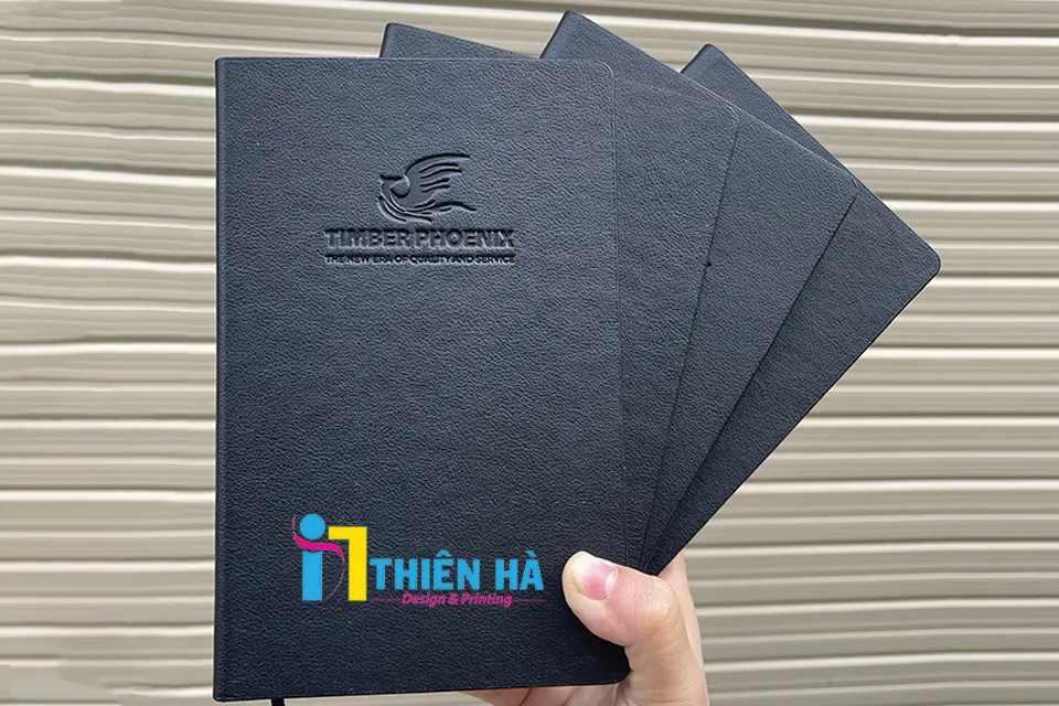 Sổ tay bìa cứng dập logo